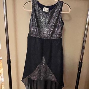 Girls Rare Editions dress size 16 blue/silver sparkle